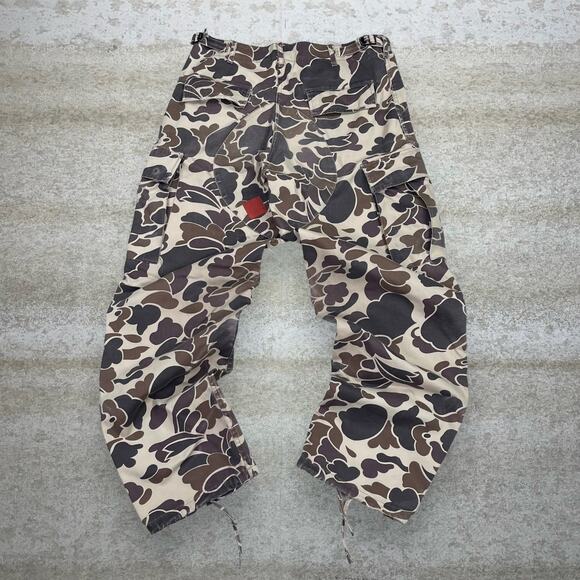 Vintage Duck Hunting Military Camo Tactical Pants Baggy Cargos Combat Gear 90s - Picture 1 of 6